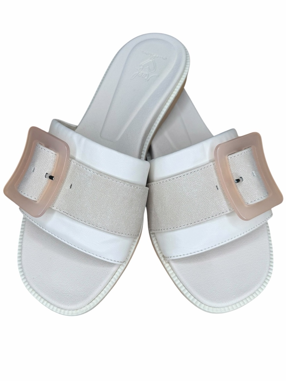 Reef Lana Buckle Slide Sandals White Natural Comfort Women’s 9 - Picture 2 of 12